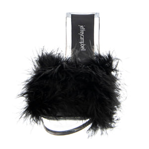 Luxuries Black Faux Suede+Fur - Sandali Donna Neri JCSJC-931-1-7 -BLA . JEFFREY CAMPBELL 