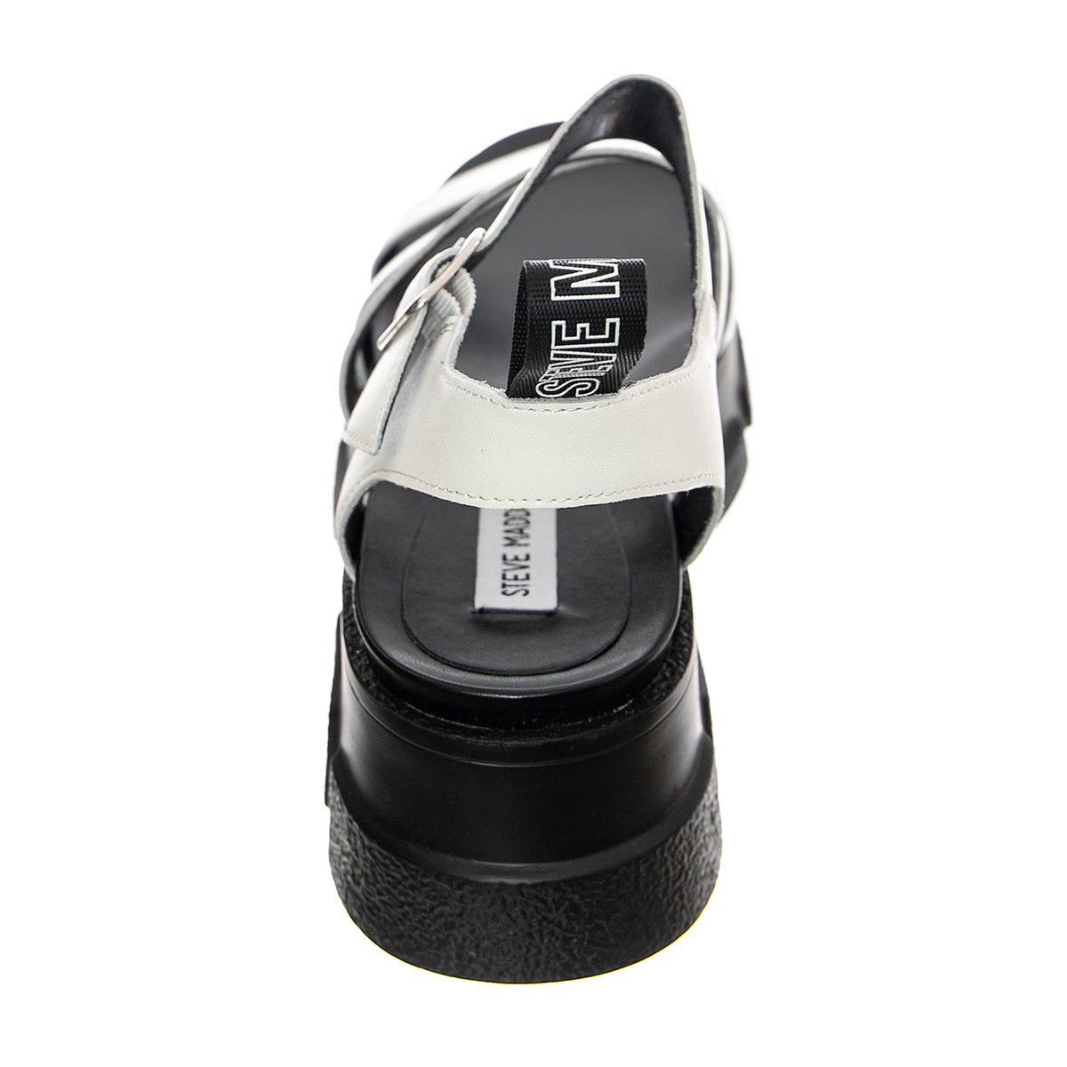 Pioneer White Leat - Sandali Donna Bianchi / Neri SMSPIONEER-WHI . STEVE MADDEN 
