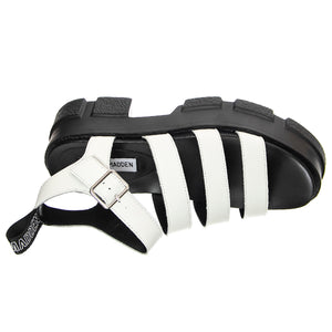 Pioneer White Leat - Sandali Donna Bianchi / Neri SMSPIONEER-WHI . STEVE MADDEN 