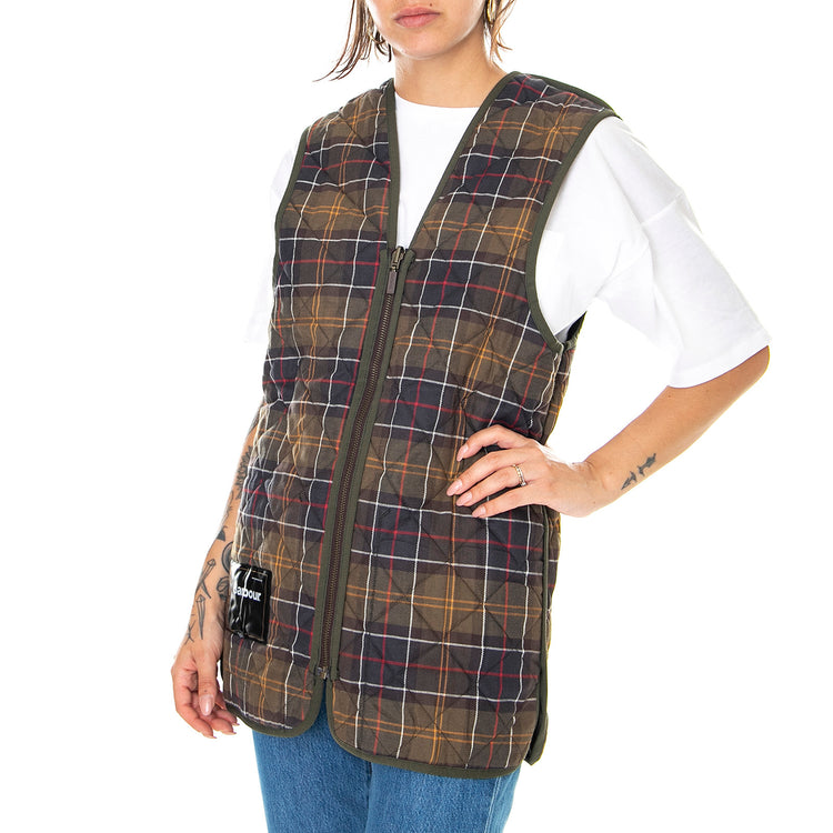 QUILTED WAISTCOAT ZIP IN LINER OLIVE/CLASSIC - Giacca Smanicata Uomo Verde MLI0001-GN92-FW23 . BARBOUR 