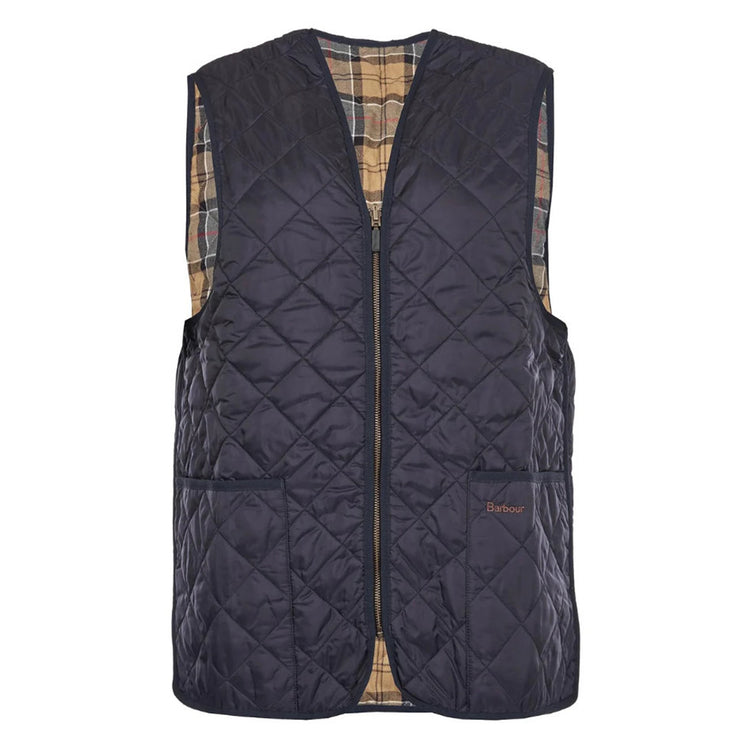 QUILTED WAISTCOAT ZIP IN LINER NAVY/DRESS - Giacca Smanicata Uomo Blu MLI0001-NY91-FW23 . BARBOUR 