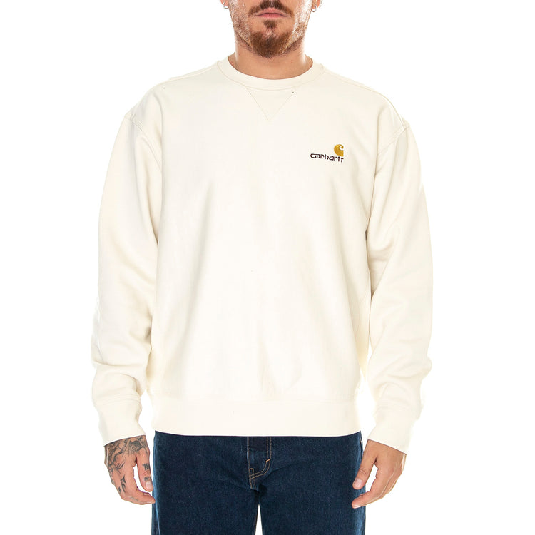 American Script Sweat Natural - Felpa Girocollo Uomo Bianca I025475.05XX . CARHARTT WIP 