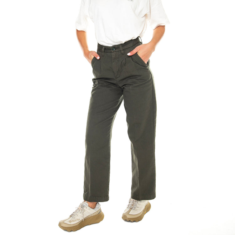 W' Cara Pant Plant /garment dyed - Pantaloni Donna Verdi I029802.1NQGD . CARHARTT WIP 