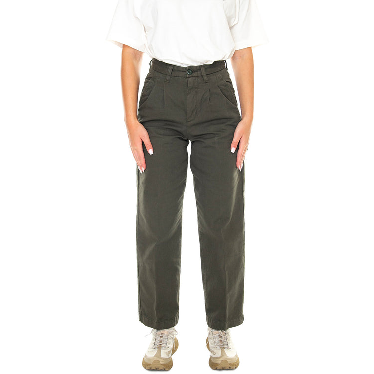 W' Cara Pant Plant /garment dyed - Pantaloni Donna Verdi I029802.1NQGD . CARHARTT WIP 
