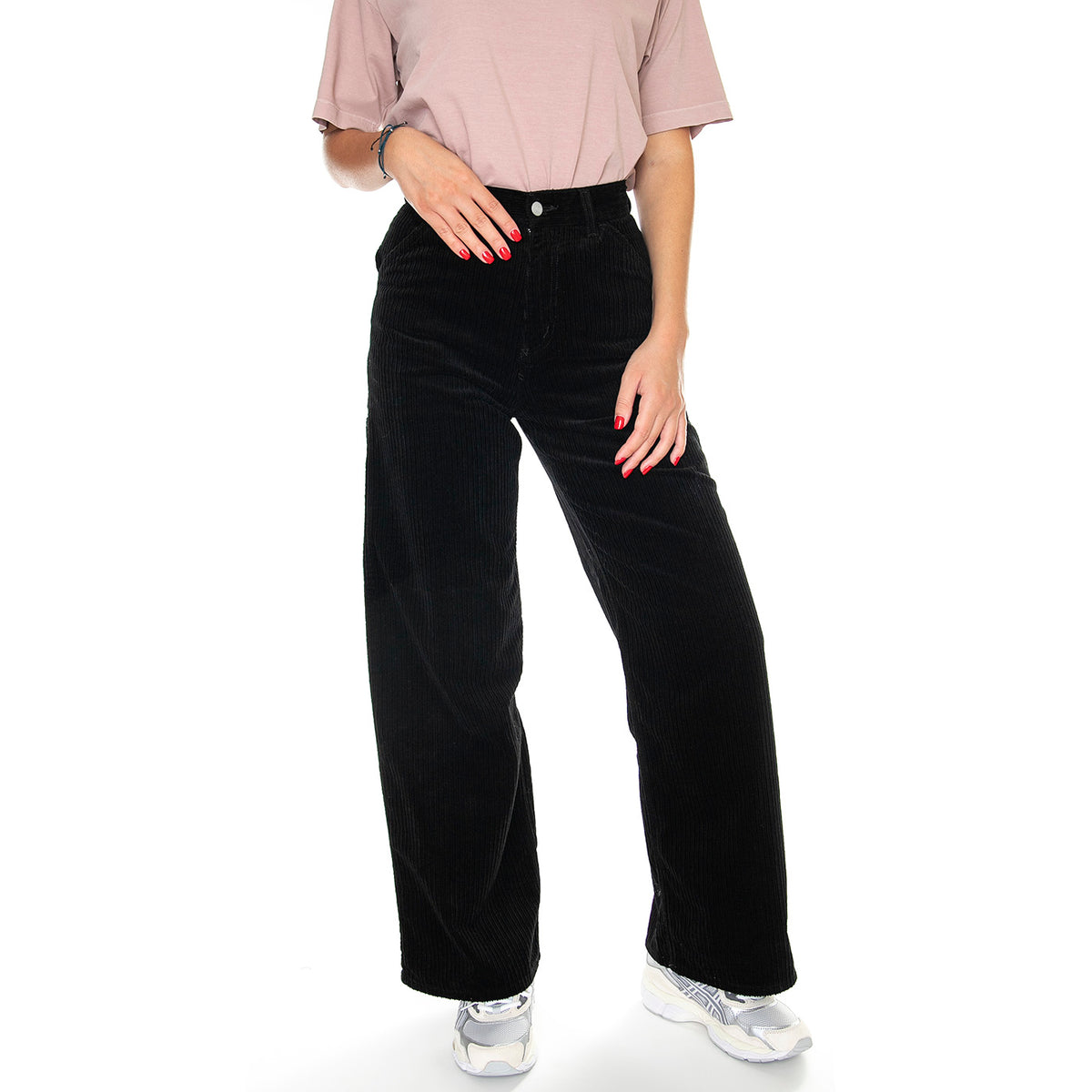 W' Jens Pant Black /rinsed - Pantaloni Donna Neri I032258.8902 . CARHARTT WIP 