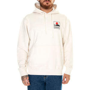Sunset On MT Fuji Hoodie Sweat Whisper White - Felpa con Cappuccio Uomo Bianca I029284.WHW.67. . EDWIN 