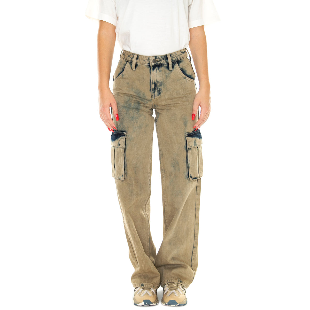 Go Kit Cargo Pant Go Acid Brown - Pantaloni Denim Jeans Donna Marroni W3BG19D4XY0-F1GX . GUESS ORIGINALS 