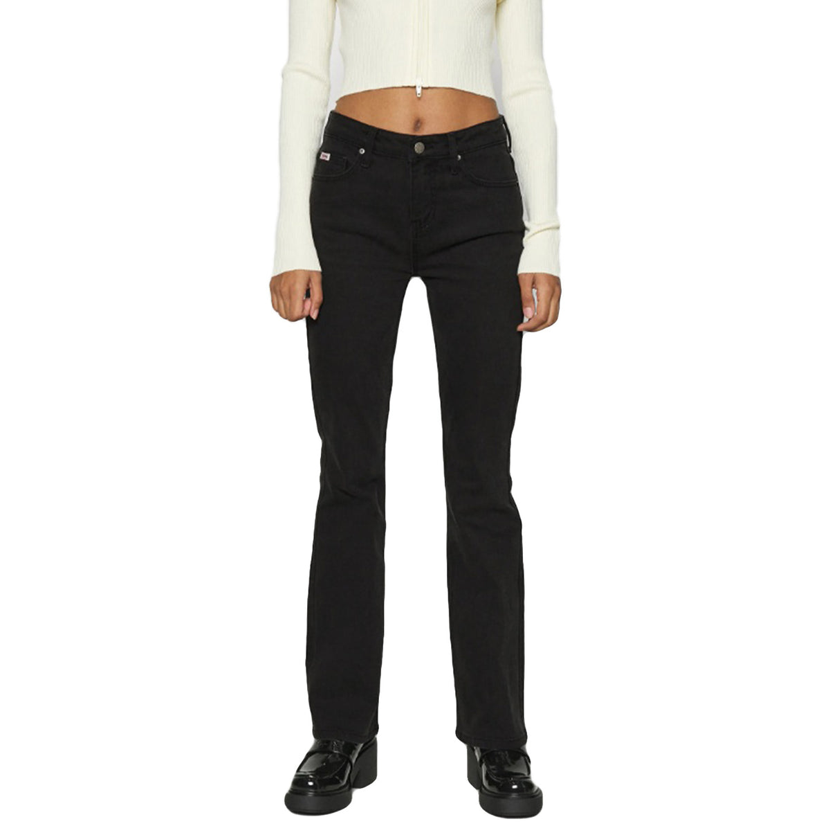 Go Kit Bootcut Pant Go Hyde Black Wash - Pantaloni Denim Jeans Donna Neri W3GG11D4UO0-F9UF . GUESS ORIGINALS 