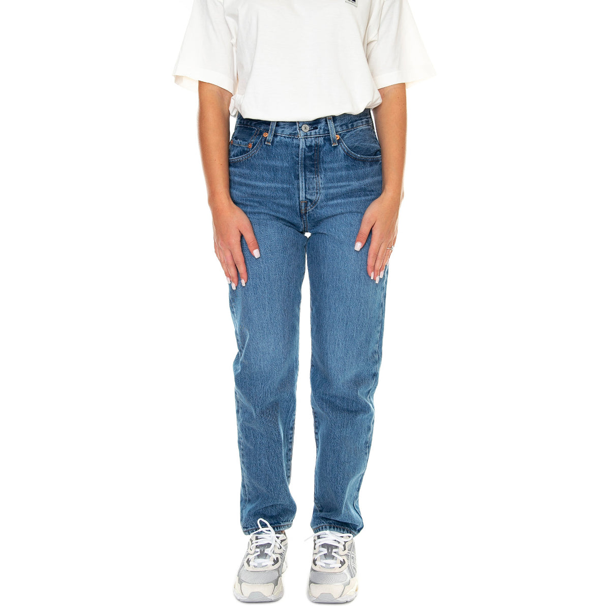 501 '81 Blue Beauty Med Indigo Worn In - Pantaloni Denim Jeans Donna Blu A4699-0009 . LEVIS 