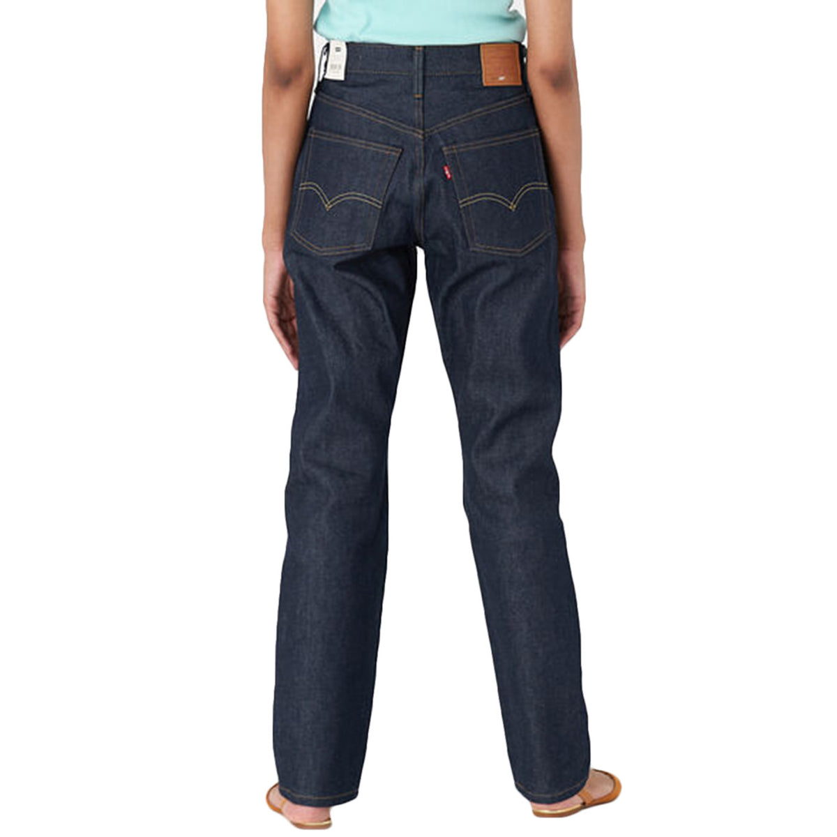 501 Rigid Sesquicentennial Med Indigo Worn In - Pantaloni Denim Jeans Donna Blu A6167-0000 . LEVIS 