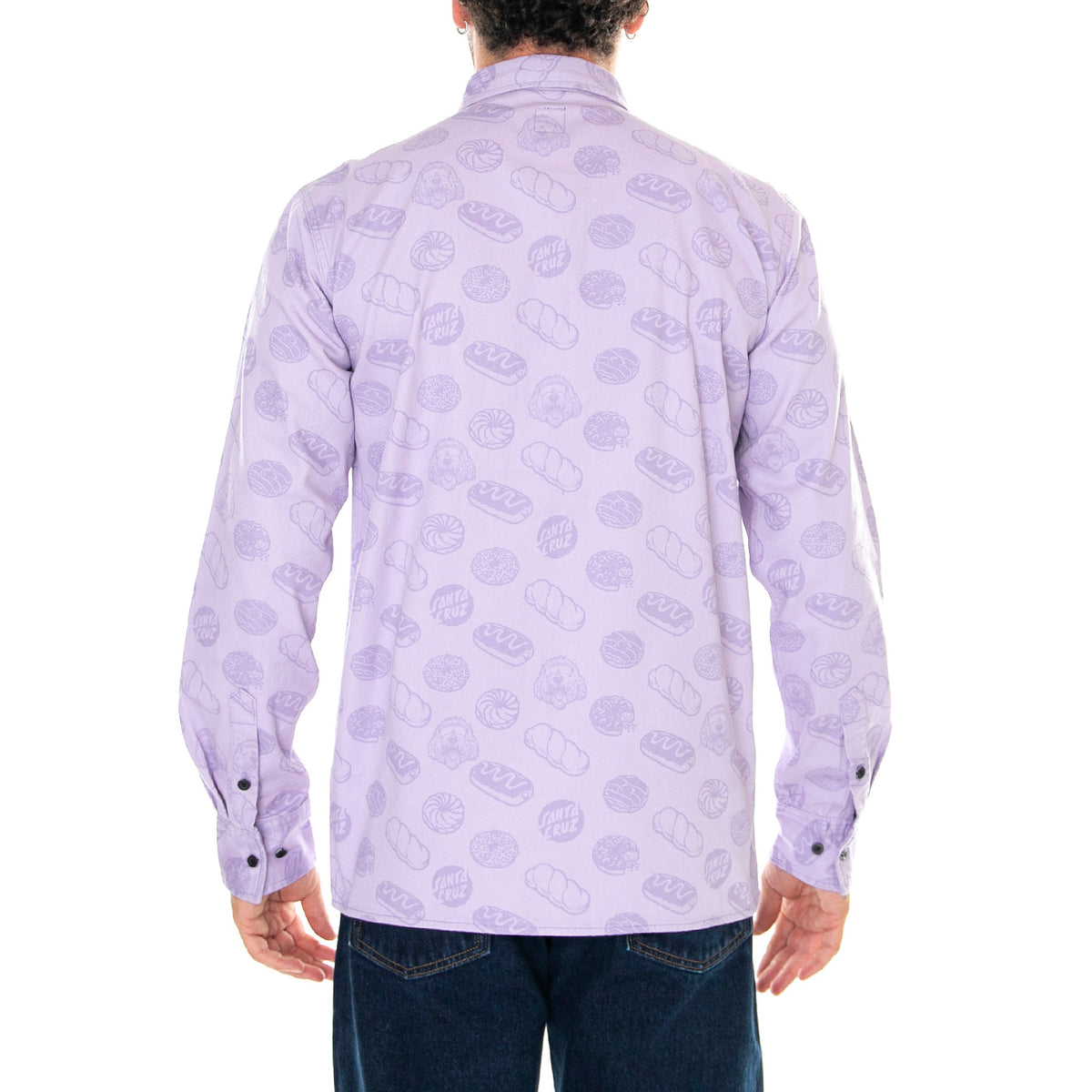 McCoy Donut Dog Shirt Digital Lavender - Camicia Uomo Viola McCoy Donut Dog Shirt DigitalL . SANTA CRUZ 