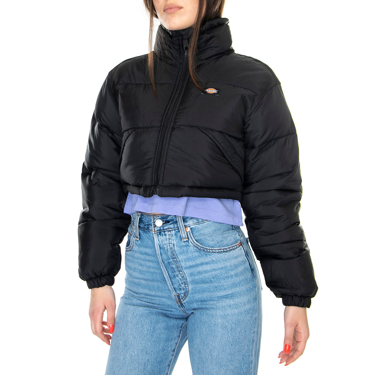 Alatina Cropped Black - Giacca Estiva Donna Nera DK0A4XR8BLK1 . DICKIES 
