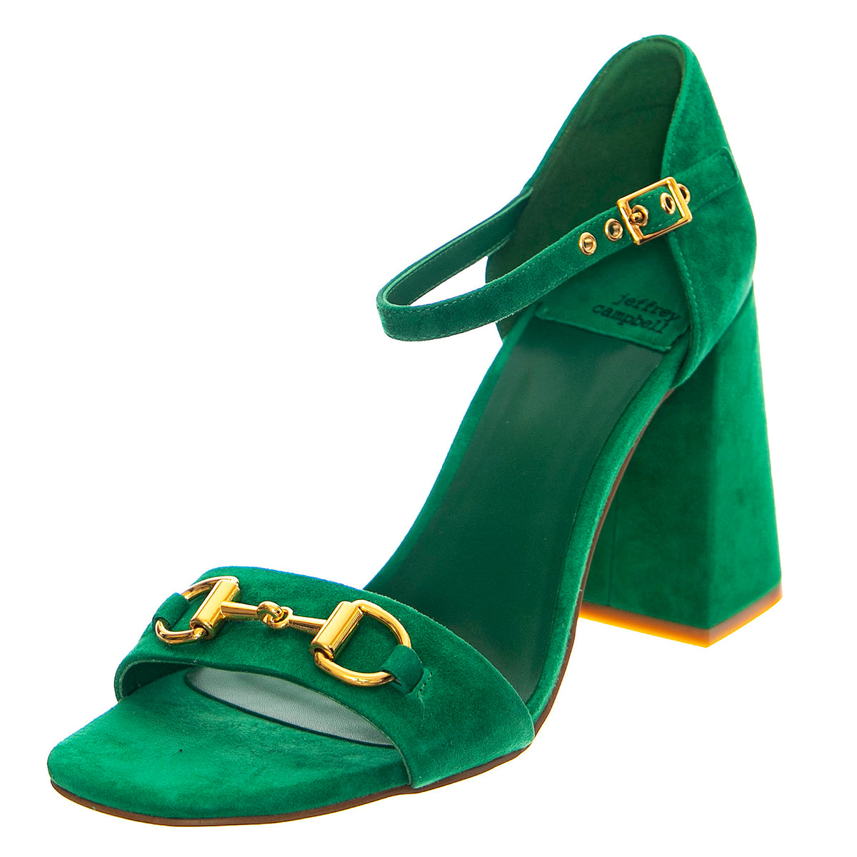Pop-Star-B Mint Gold Suede - Sandali Donna Verdi JCSJCD-176-2-07-MINT . JEFFREY CAMPBELL 