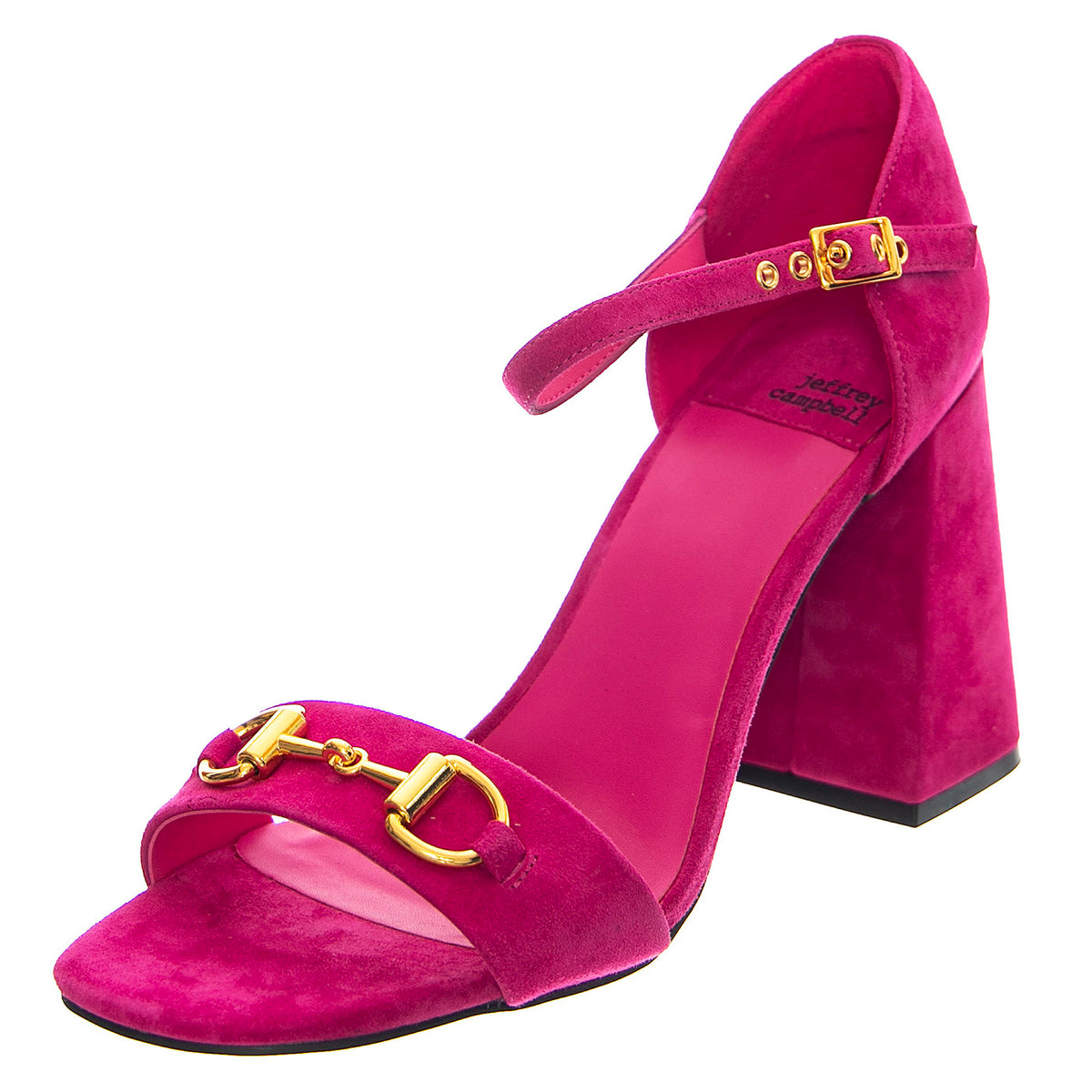 Pop-Star-B Fuchsia Gold Suede - Sandali Donna Viola JCSJCD-176-2-09-FUCG . JEFFREY CAMPBELL 