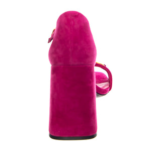 Pop-Star-B Fuchsia Gold Suede - Sandali Donna Viola JCSJCD-176-2-09-FUCG . JEFFREY CAMPBELL 