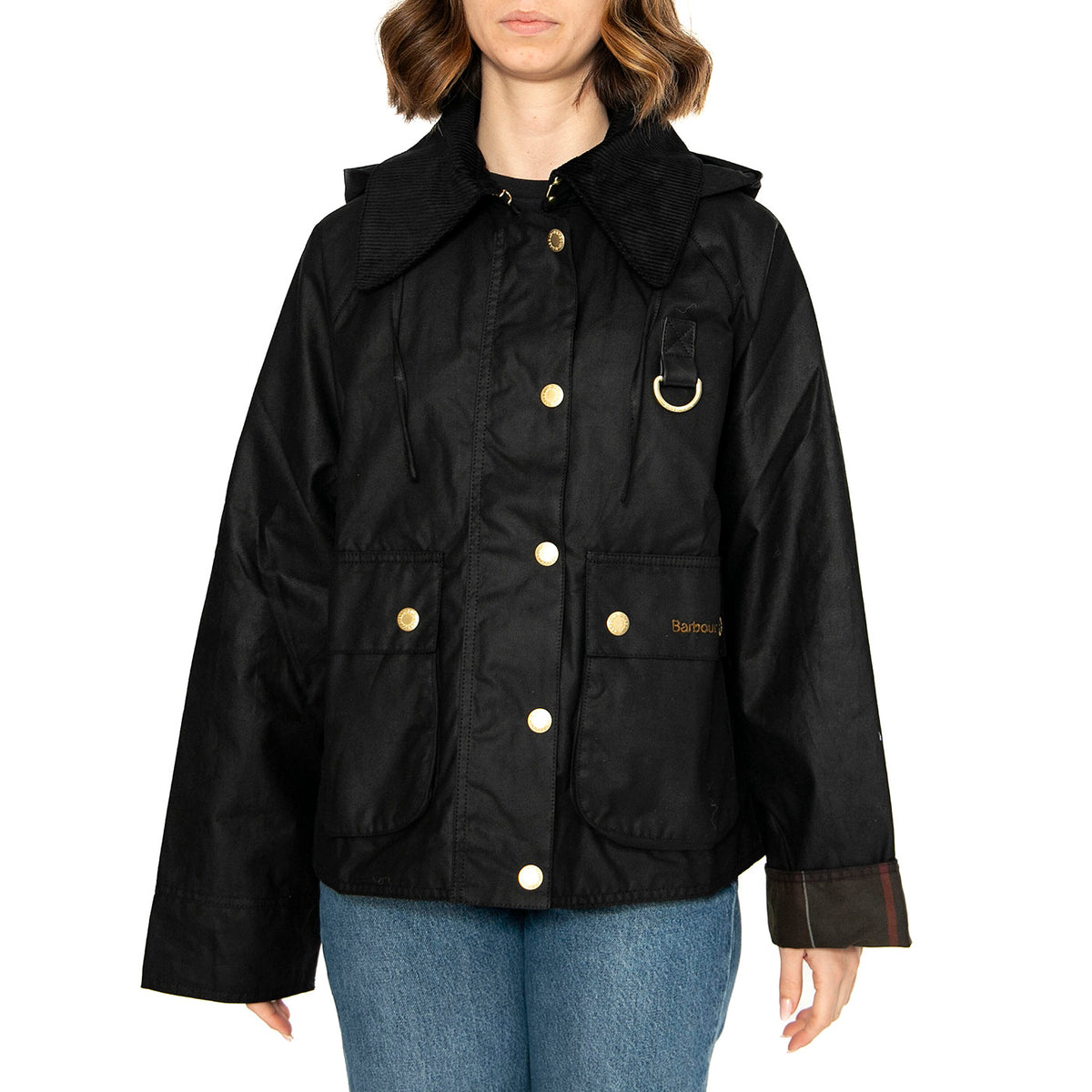 Reighton Wax Black / Classic Jacket - Giacca Donna Nera LWX1397-BK71 . BARBOUR 