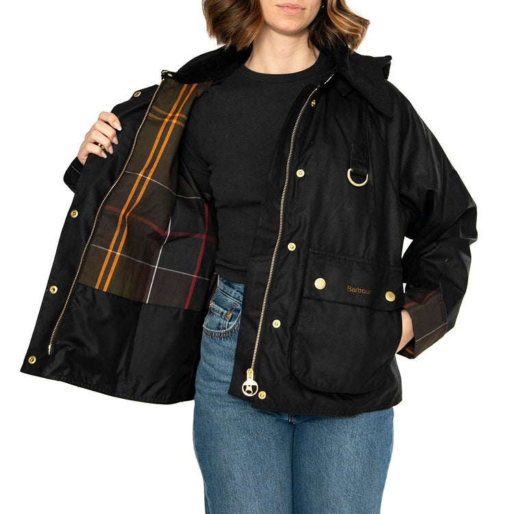 Reighton Wax Black / Classic Jacket - Giacca Donna Nera LWX1397-BK71 . BARBOUR 