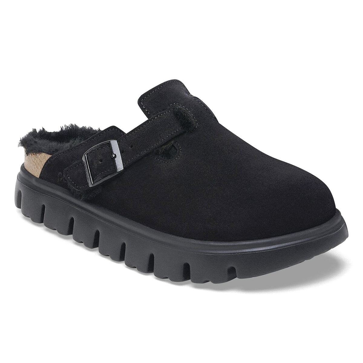 Boston Chunky Shearling - Black - Sabot in Pelle Scamosciata Donna 1028453 . BIRKENSTOCK 