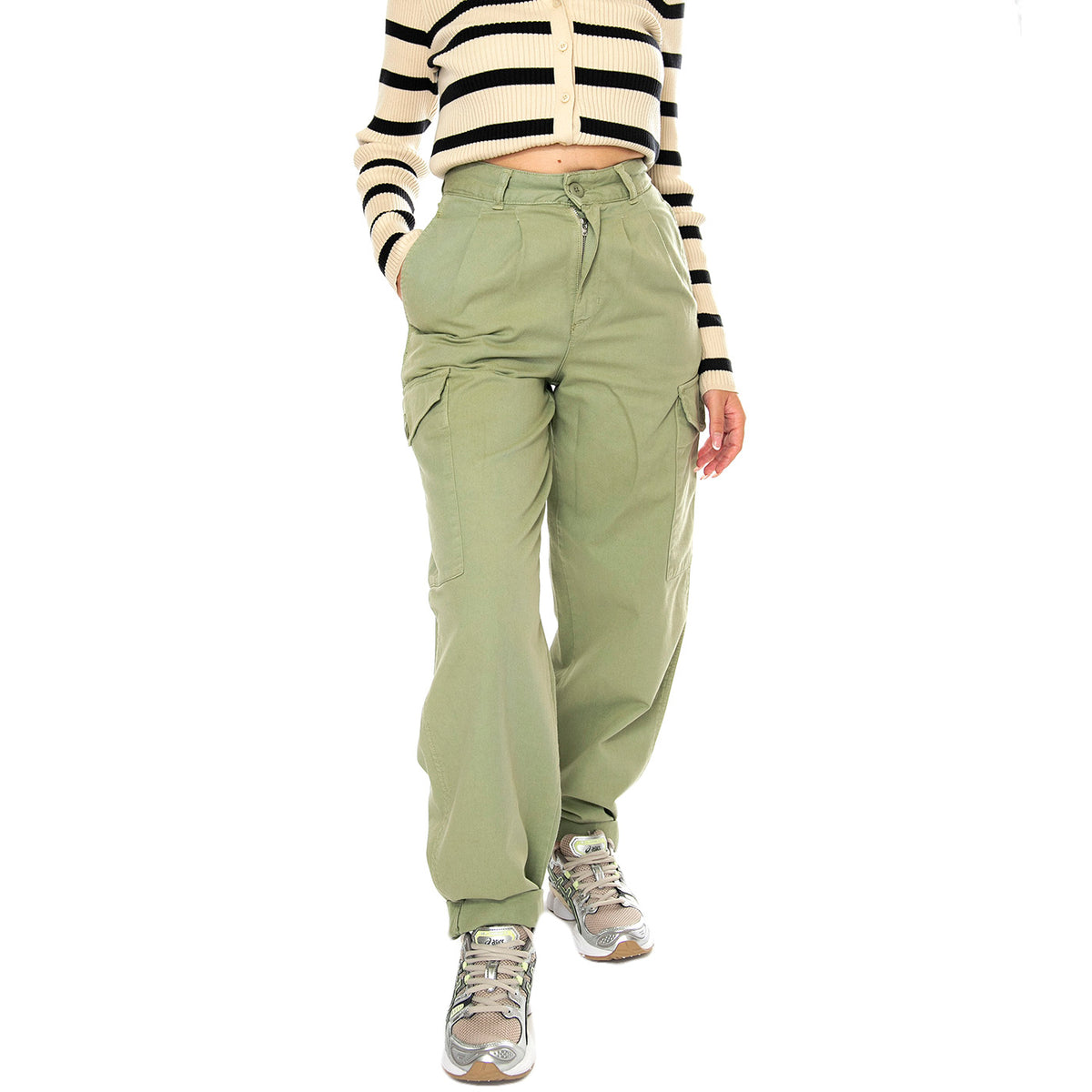 W' Collins Pant Misty Green garment dyed - Pantaloni Donna Verdi I029789.29MGD . CARHARTT WIP 
