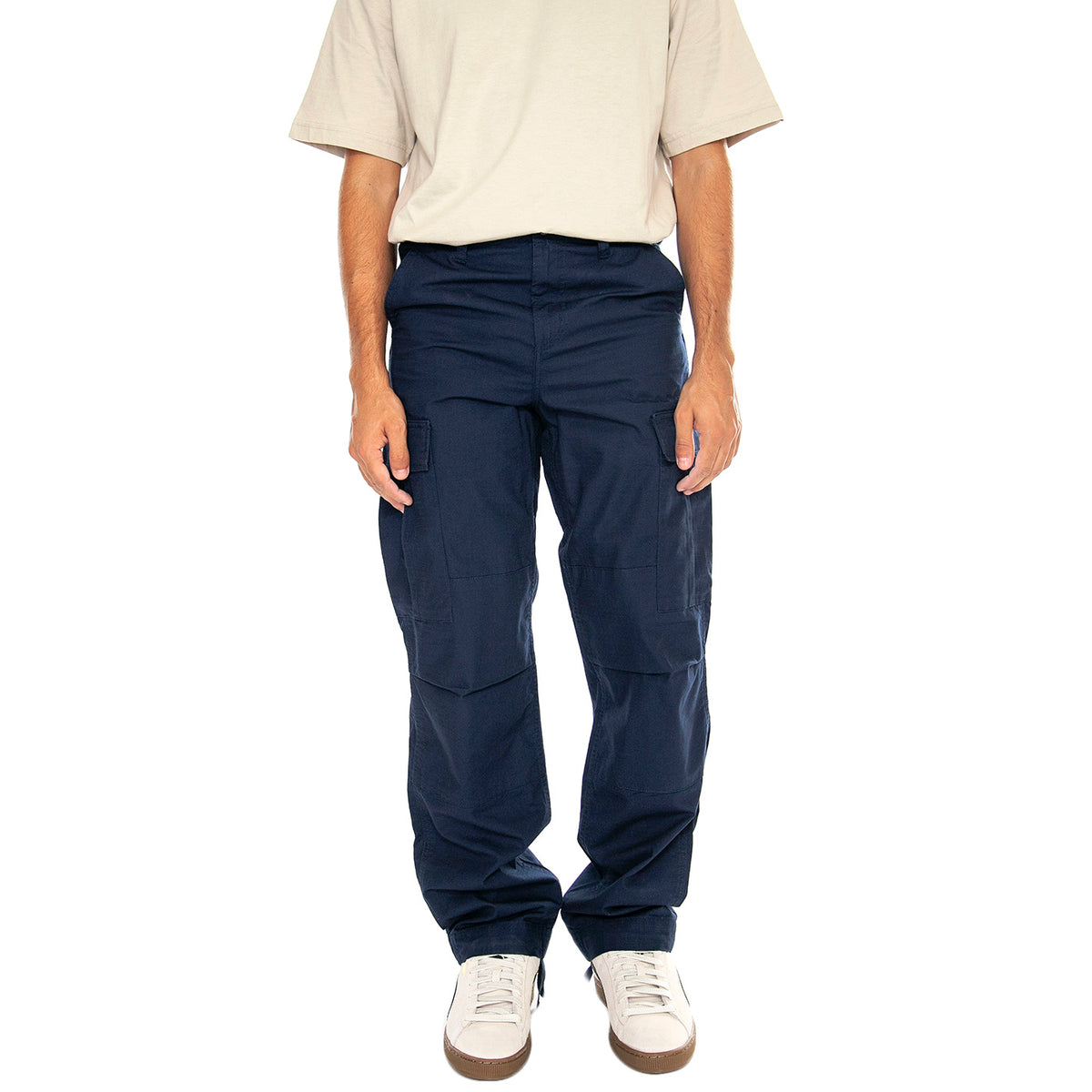 Regular Cargo Pant Air Force Blue rinsed - Pantaloni Uomo Neri I032467.29L02 . CARHARTT WIP 