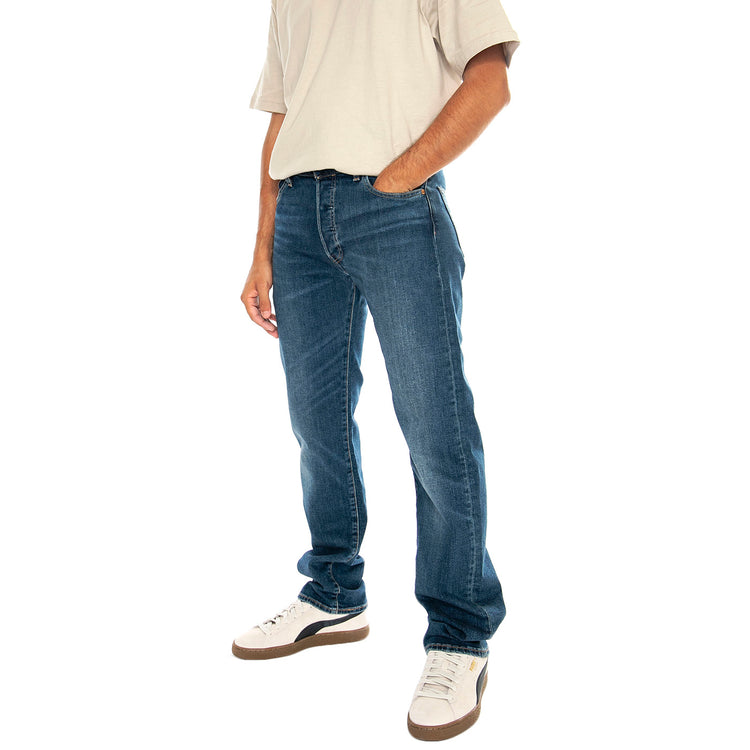 Autunno / Inverno - Pantaloni Denim Jeans Uomo Blu - 01 Levi's Original I Cry Alone Dark Indigo Worn In 00501-3215 . LEVIS 