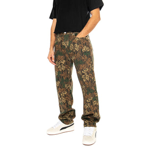 Hardwork Printed Denim Mulled Basil Multi - Pantaloni Denim Jeans Uomo Blu 142010096-MBS . OBEY 