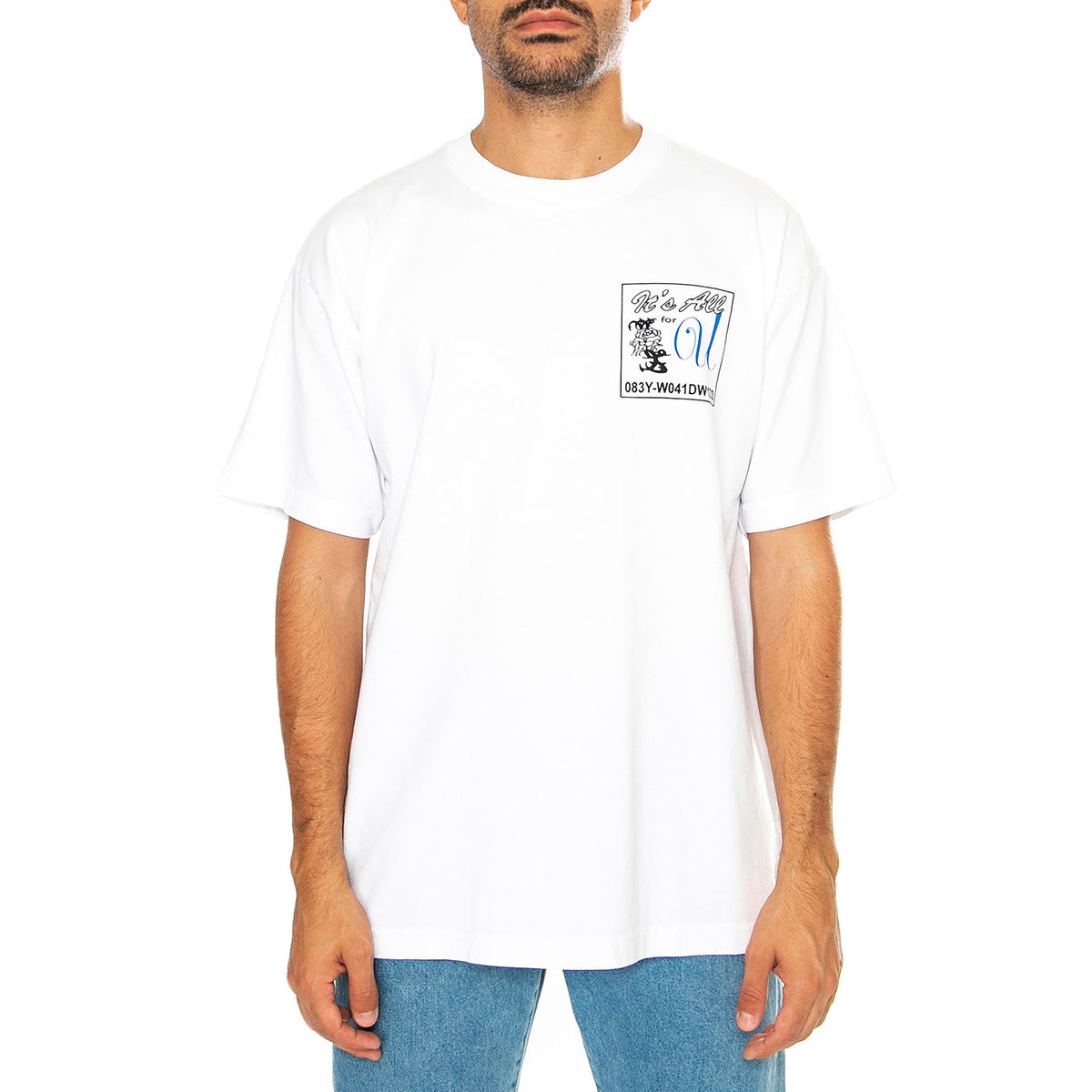 It's All For You Heavy Weight Tee White - Maglietta Girocollo Uomo Bianca 166913918-WHT . OBEY 