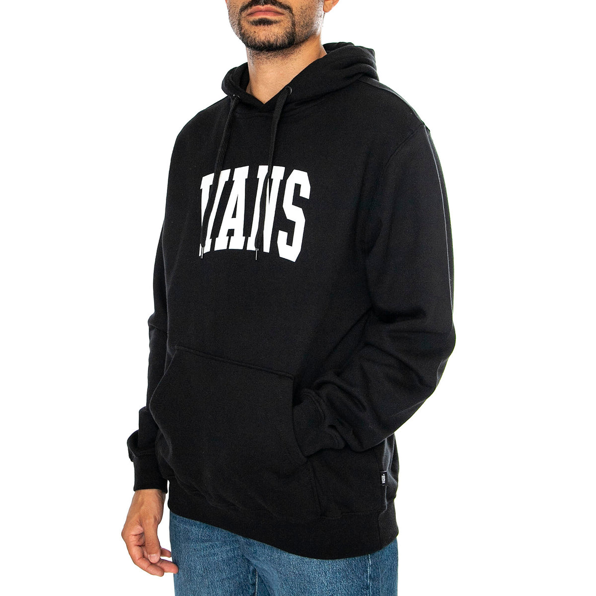 Vans Arched Pullover Black - Felpa con Cappuccio Uomo Nera VN000HNWBLK1 . VANS 