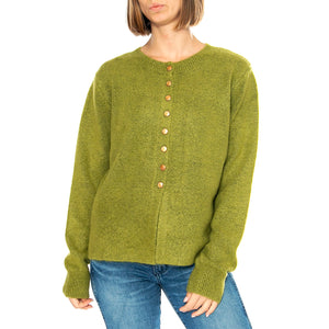 Cárdigan Boton Joya Verde - Cardigan Donna Verde 43W/10710 . WILD PONY 