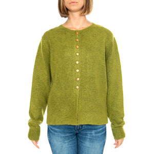 Cárdigan Boton Joya Verde - Cardigan Donna Verde 43W/10710 . WILD PONY 