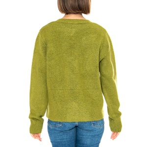 Cárdigan Boton Joya Verde - Cardigan Donna Verde 43W/10710 . WILD PONY 