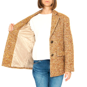 Blazer Oversize Tweed Marrón - Giacca Donna Marrone 43W/11242 . WILD PONY 