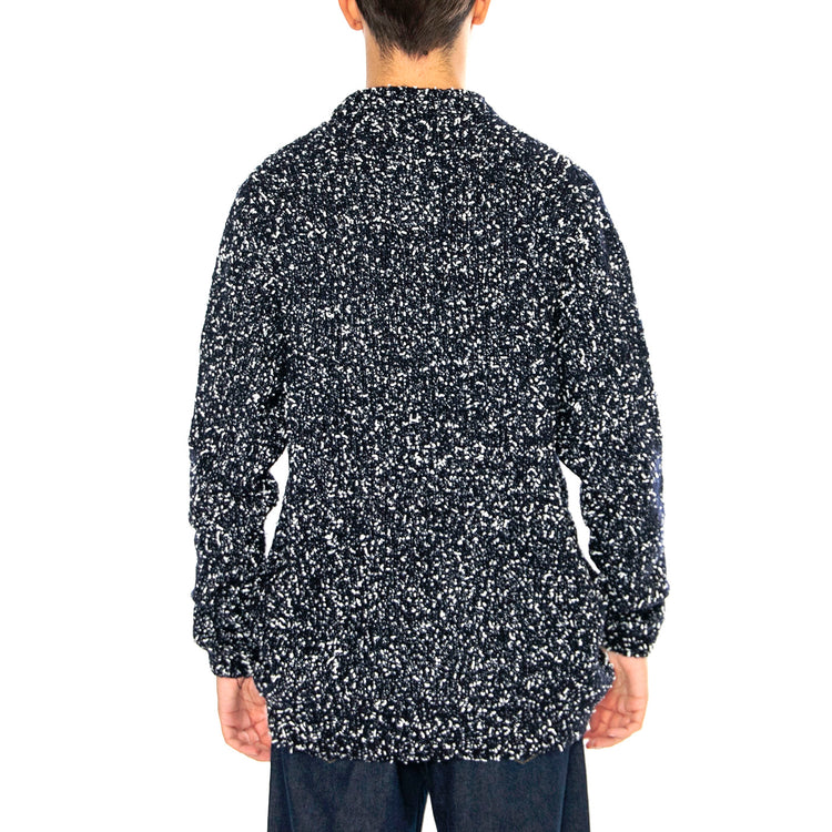 Two Tones Sweater Navy / Navy - Maglione Girocollo Uomo Blu 3085-NAVY . BRAVA FABRICS 