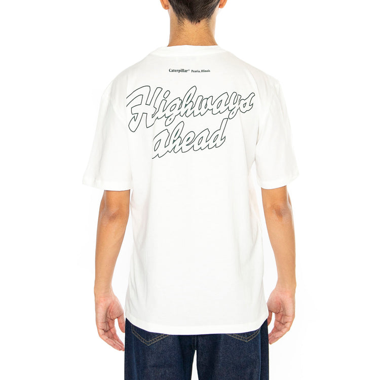 Highways Ahead T-Shirt Bone - Maglietta Girocollo Uomo Bianca 6010120-11-4300 . CAT 