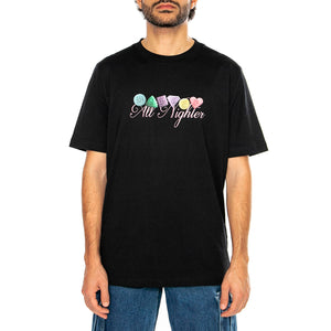 T-Shirt Nighters Black - Maglietta Girocollo Uomo Nera T-SHIRT NIGHTERS - BLACK . WASTED PARIS 
