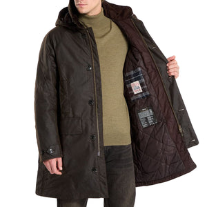 BEAUDALE WAX TRENCH COAT DARK BROWN - Cappotto / Giacca con Cappuccio Uomo Marrone MWX2488 BR91 BARBOUR 