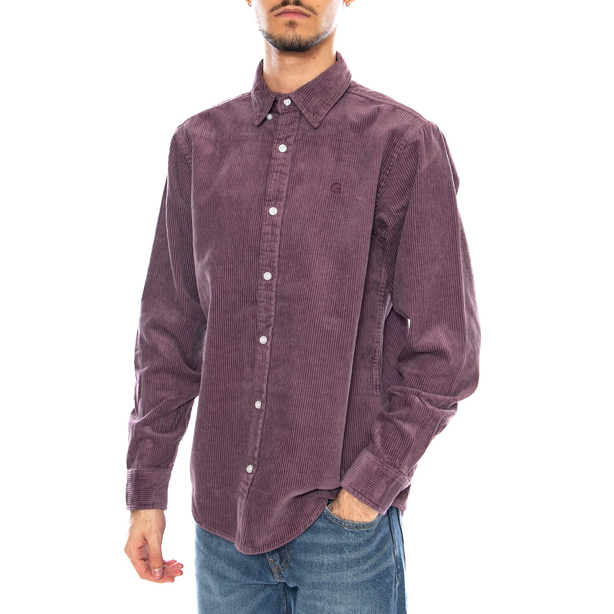 L/S Madison Cord Shirt Phlox / Phlox -- Camicia Uomo Viola I029958.39PXX . CARHARTT WIP 