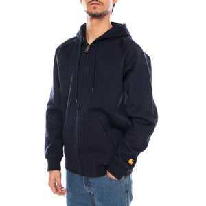 Hooded Chase Jacket Dark Navy / Gold - Giacca con Cappuccio e Zip Uomo Blu I033664.00HXX . CARHARTT WIP 