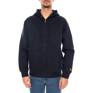 Hooded Chase Jacket Dark Navy / Gold - Giacca con Cappuccio e Zip Uomo Blu I033664.00HXX . CARHARTT WIP 