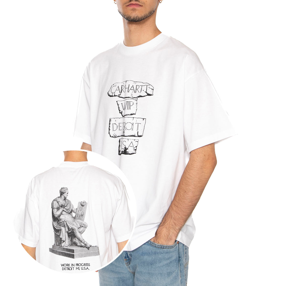 S/S Masterpiece T-Shirt White - Maglietta Girocollo Uomo Bianca I035196.02XX . CARHARTT WIP 