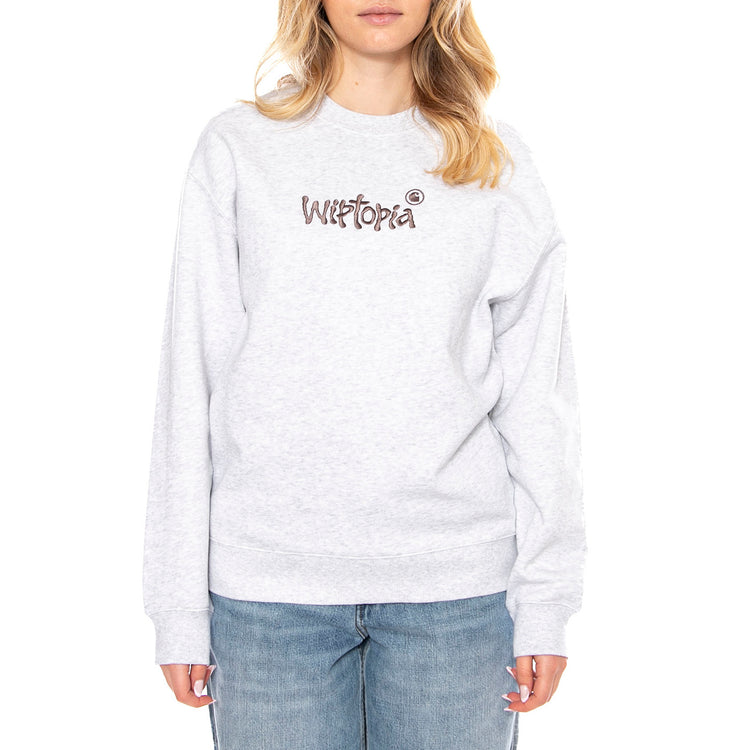 W Wiptopia Script Sweatshirt - Grigia - Felpa Donna I035515_3F2_XX . CARHARTT WIP 