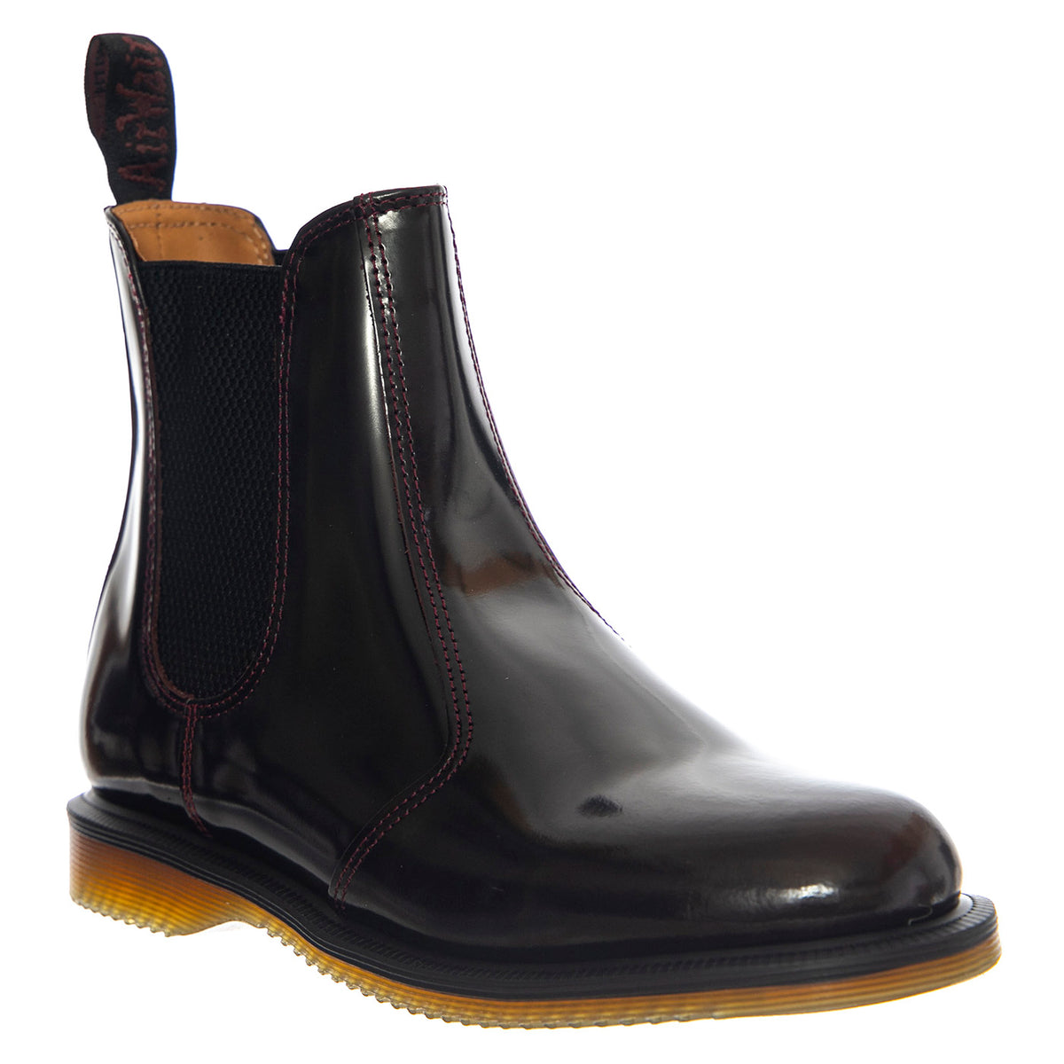 Dr. Martens Flora Cherry Red Polished Smooth - Stivali Unisex Rossi 32218600 CHR DR.MARTENS 
