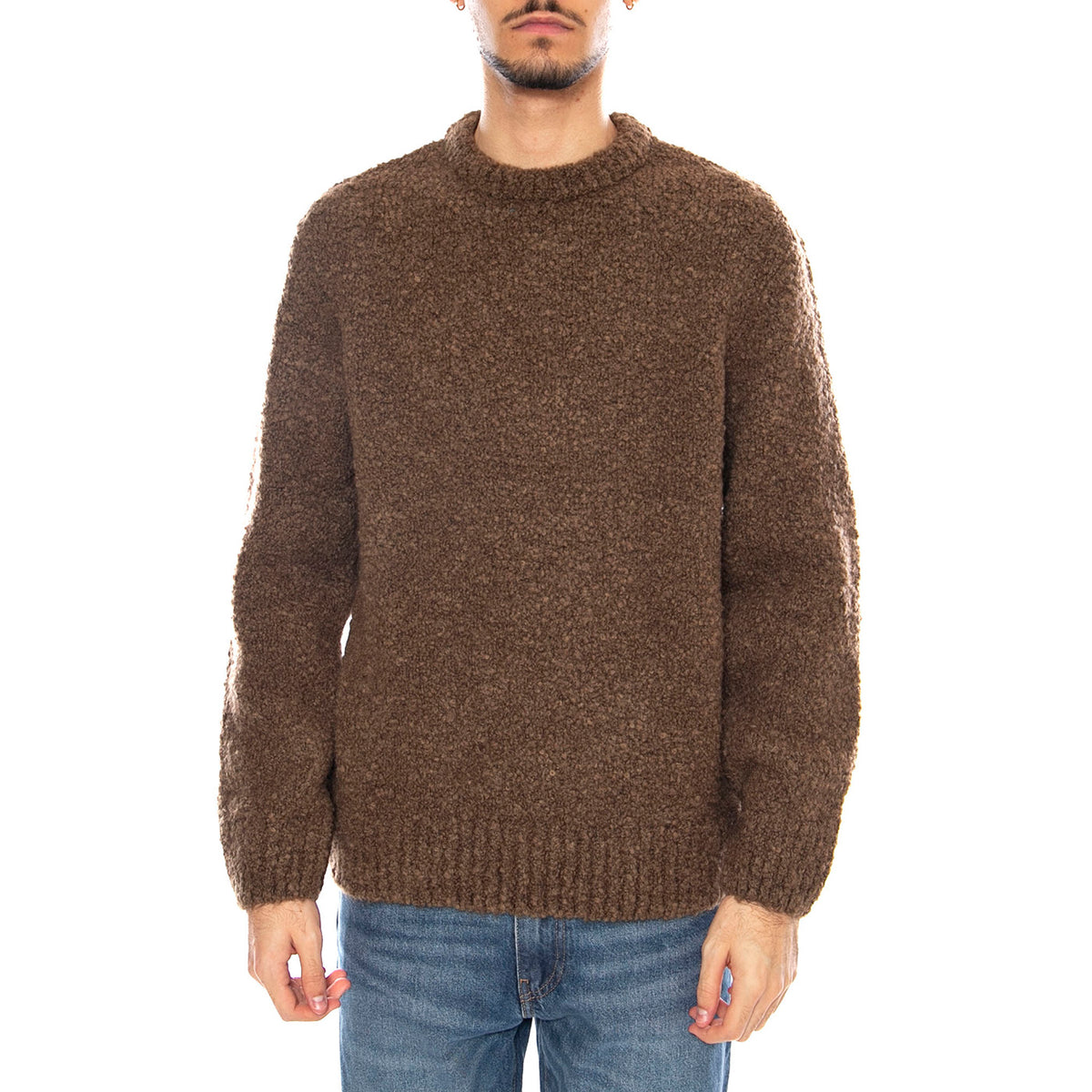 Dun Textured Sweater Taupe -- Maglione Uomo Marrone I034134. 3FC.67 EDWIN 