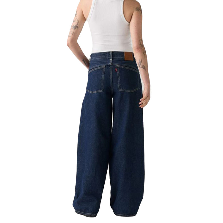 SUPER BAGGY BARREL SHADED VIEW DARK INDIGO - Pantaloni Denim Jeans Donna Blu 003NF-0001 . LEVIS 