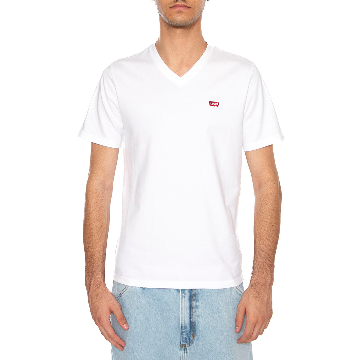 Original HM V-Neck White Neutral - Maglietta Girocollo Uomo Bianca 85641-0000 . LEVIS 
