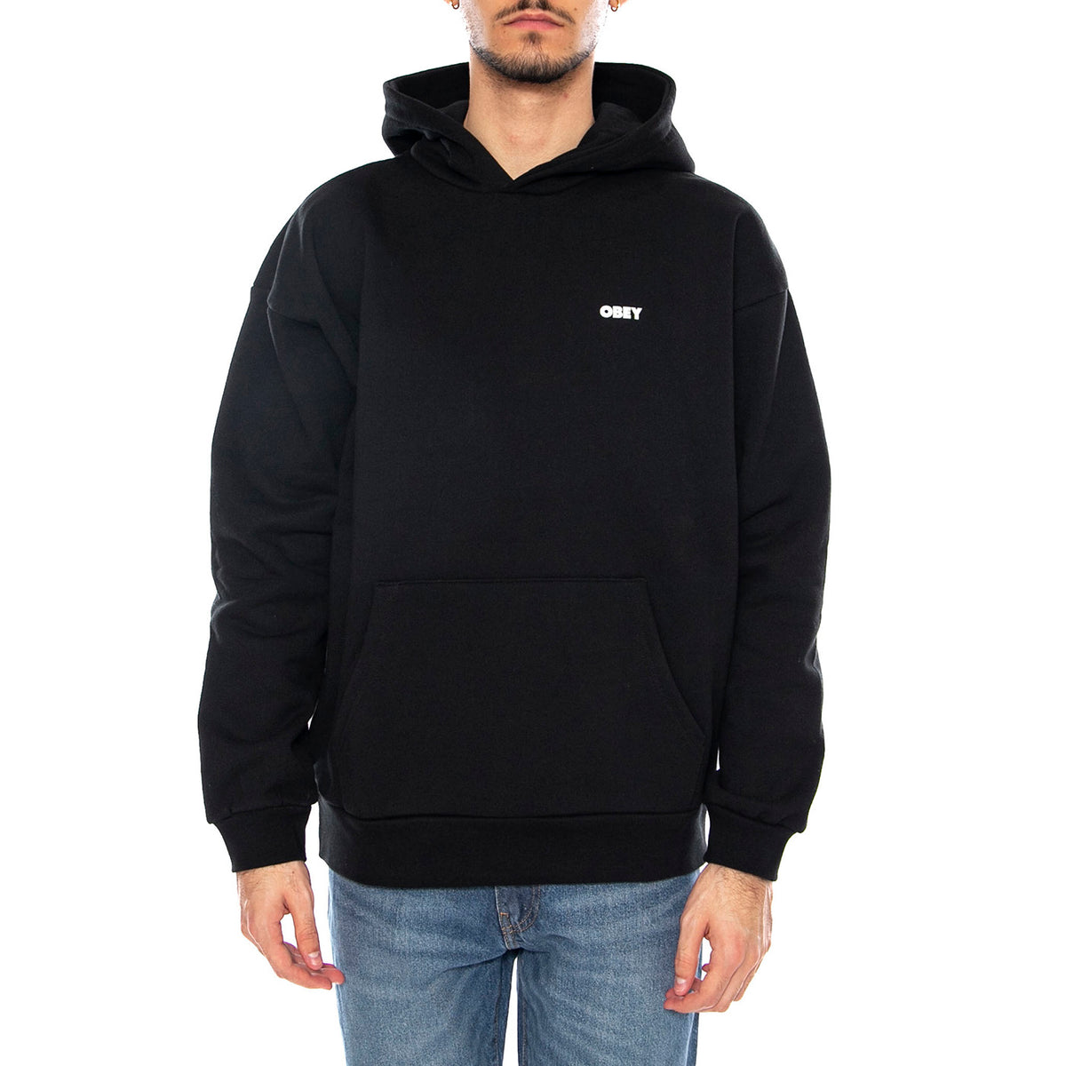 Bold Star Extra Heavy Hoof Fleece - Felpa con Cappuccio Uomo Nera 112470224 BLK OBEY 