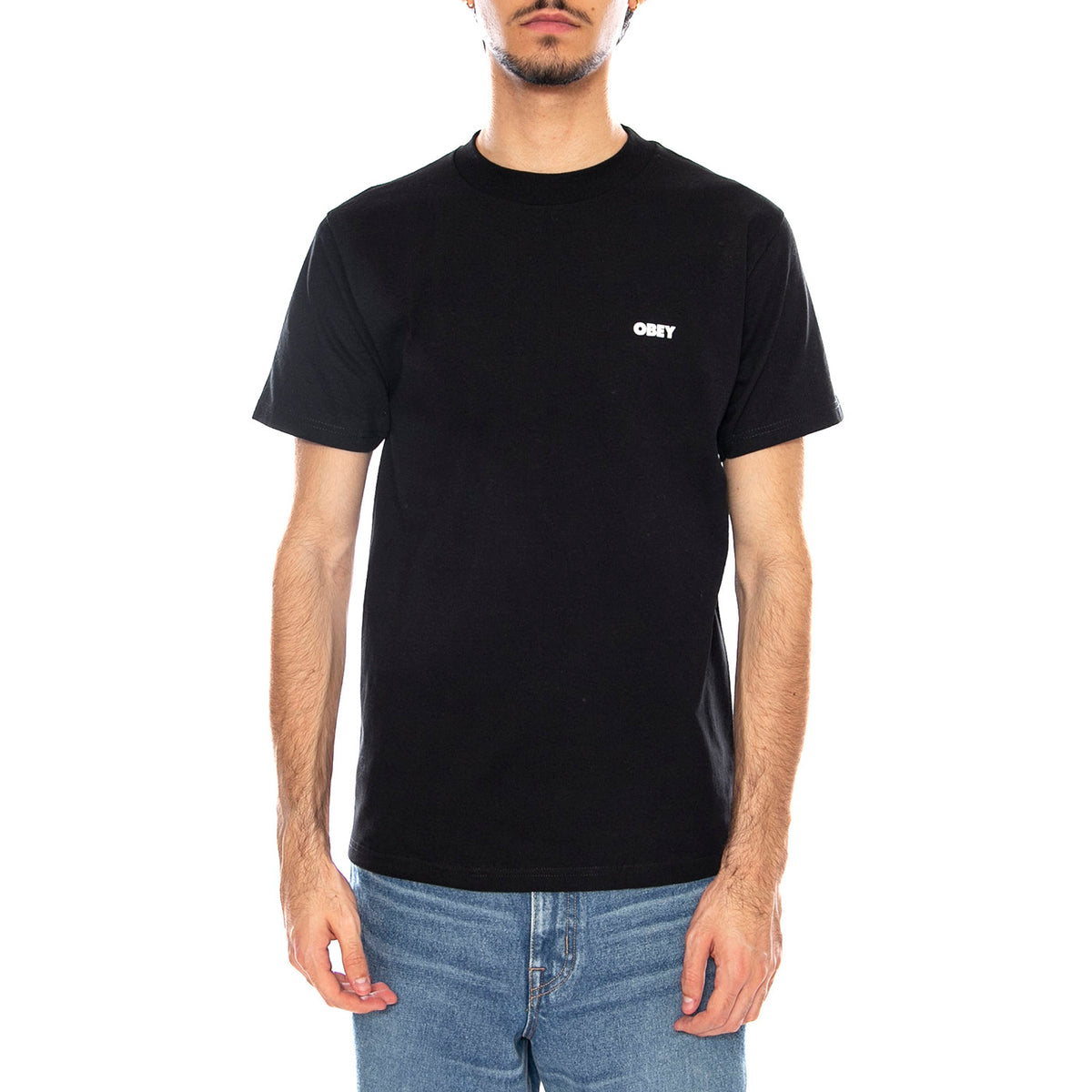 Obey Quarter Icon Tee - Magliietta Girocollo Uomo Nera 165264193 BLK OBEY 