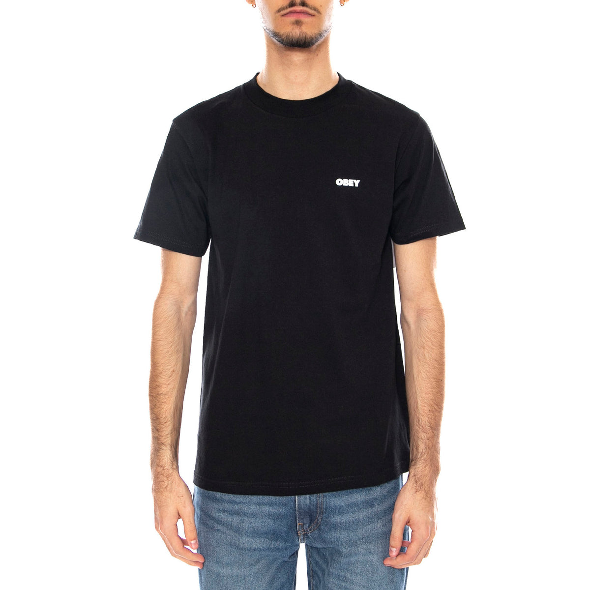 OBEY Art Studio Flowers Tee -- Maglietta Girocollo Uomo Nera 165264234 BLK OBEY 
