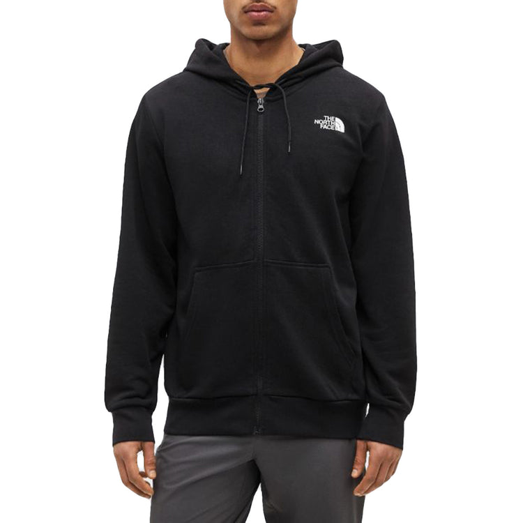 M SIMPLE DOME FULL ZIP HOODIE BLACK - Felpa con Cappuccio e Zip Uomo Nera NF0A89FD JK31 THE NORTH FACE 