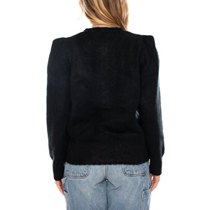 Knitted Cardigan Black -- Cardigan Donna Nero 53W/10711 Black WILD PONY 